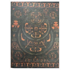 Mid-17thC Tibetan Three-Circle Buddha Mandala Thangka, Jokhang Temple
