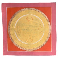Late 20th C Tibetan Kalachakra Mandala Hand-Painted Thangka, Namgyal Monastery