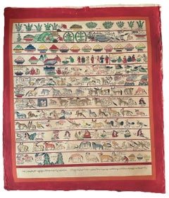 21stC Tibetan Medical Thangka of Animals, Herbs and Healing, Samye Monastery