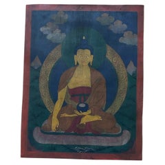19th Century Tibetan Shakyamuni Buddha Thangka, Shechen Monastery