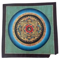 Tibetan Om Mandala Thangka, Namgyal Monastery, circa 1900