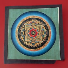 Tibetan Om Mandala Thangka, Namgyal Monastery, circa 1900