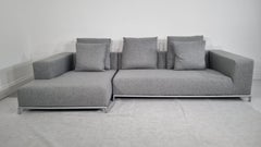 B&B Italia George L-Shaped Sectional in Mid-Grey Lambswool