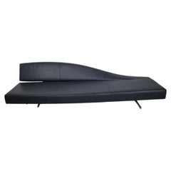 B&B ItJean-Marie Massaud for Cassina Aspen Chaise in Dark Charcoal Leather