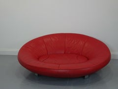 De Sede DS-152 Lounge-Sofa aus edlem, klassisch rotem Leder