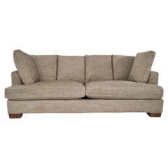 Flexform Eros Sofa in Sage Green and Cream Woven Fabric