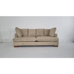 Flexform Eros Sofa in Sage Green and Cream Woven Fabric