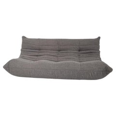 Ligne Roset Togo 3-Seater Sofa in Luxurious Grey Bouclé