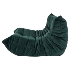 Ligne Roset Togo Lounge Chair in Rich Deep Green Velvet