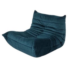 Ligne Roset Togo Lounge Chair in Teal Velvet
