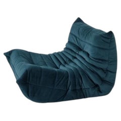Ligne Roset Togo Lounge Chair in Teal Velvet