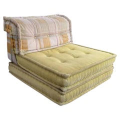 Roche Bobois Mahjong Kenzo Designer Lounge Chair in Yellow and Mustard