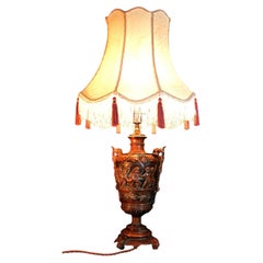 Léopold Oudry French Napoleon III Bronze Putti Urn Table Lamp, circa 1870