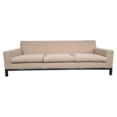 Minotti Elgar Grande Designer Sofa Upholstered in Elegant Cream Chenille