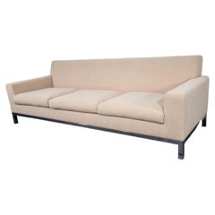 Minotti Elgar Grande Designer Sofa Upholstered in Elegant Cream Chenille