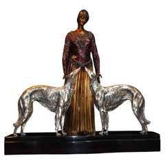 An Impressive Art Deco Bronze & Marble Sculpture after Demetre Chiparus
