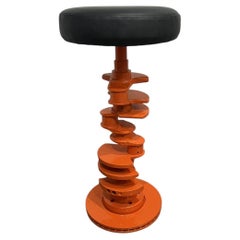 V8 Engine-Inspired Crankshaft Bar Stool, Unique Man Cave Piece