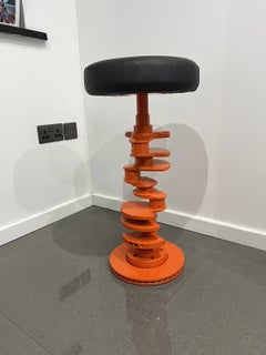 V8 Engine-Inspired Crankshaft Bar Stool, Unique Man Cave Piece