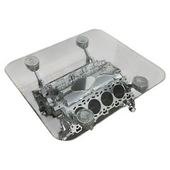Jaguar V8 Engine Block Coffee Table, Unique Automotive Art