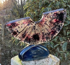 Allister Malcolm Sand-Cast Abstract Art Glass Sculpture, Signed, circa 2008