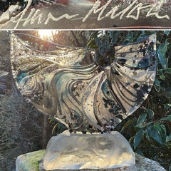 Allister Malcolm Sand-Cast Glass & Gold Leaf Sculpture, Signed, circa 2013