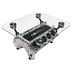 BMW V8 Engine Coffee Table, Sculptural Automotive Design