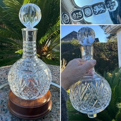 Decanter da porto "Hogget" in argento sterling di Stuart Crystal, Millennium 2000