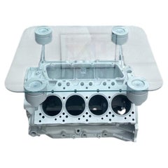 Rolls-Royce & Bentley V8 Engine Block Coffee Table, Bespoke Automotive Art