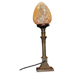 Edwardian Arts & Crafts Bronze Corinthian Table Lamp, circa 1910