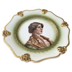 Pair of Rosenthal Bavaria Pensée Porcelain Portrait Plates, circa 1900