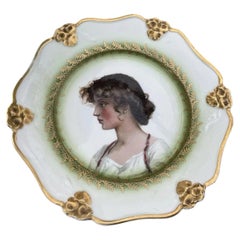 Pair of Rosenthal Bavaria Pensée Porcelain Portrait Plates, circa 1900