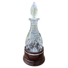 Carafe « Hogget » en cristal taillé et argent massif de Royal Doulton, Piers Hart, 1988