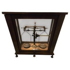 Mid-Century Baird & Tatlock Analytical Laboratory Balance in Glazed Case