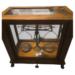Mid-Century Baird & Tatlock Analytical Laboratory Balance in Glazed Case