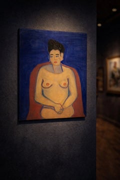 Bella Hildyard “Florencia Blue Study II” Nude Oil Painting, 2011