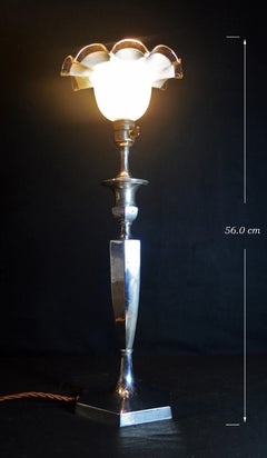 Hawksworth Eyre & Co. Silver-Plated Newel Post Lamp, England, circa 1920