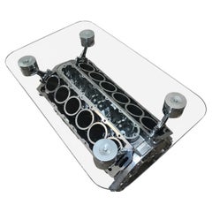 Top Gear V12 Engine Block Coffee Table, Automotive Art