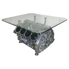 Ferrari V8 Engine Block Coffee Table, Iconic Automotive Design