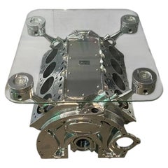 Rolls-Royce 6.75L V8 Engine Block Coffee Table Sculpture Collector’s Piece