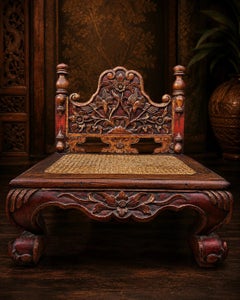 Javanese Carved Ceremonial Sunat Throne Chair, Indonesia, circa 1900