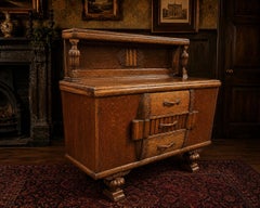 1930s Art Deco Solid Oak Sideboard with Original Cavendish Furniture Provenance