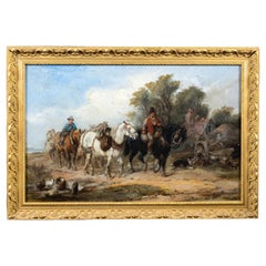 Harden Sidney Melville, «Jinetes de viaje», pintura al óleo británica, siglo XIX