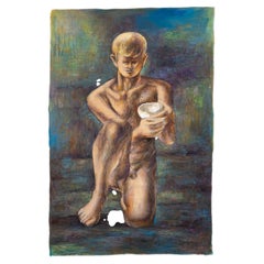 Joseph Smedley British Modernist Male Figure Study, 20th Century