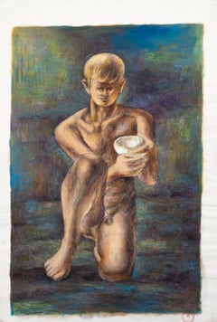 Joseph Smedley British Modernist Male Figure Study, 20th Century