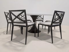 Set of Six JANUS et Cie Azimuth Cross Side Chairs by Michael Vanderbyl