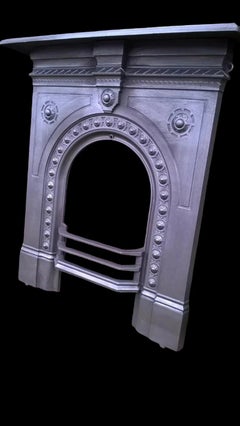 Victorian Cast Iron Arched Combination Fireplace, circa 1880