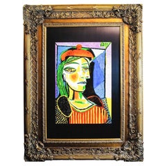 After Pablo Picasso Marie-Thérèse Woman in Red Beret Framed Art Print