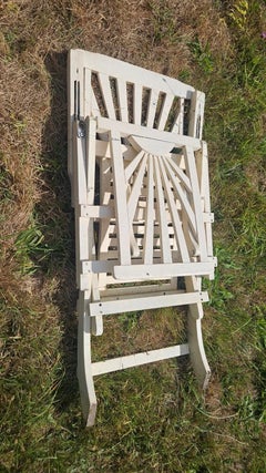 British Art Deco Folding Sunray Garden Lounger, circa 1930