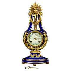 Marie Antoinette Cobalt Blue Porcelain Mantel Clock