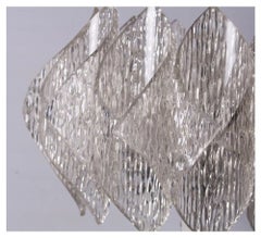German Mid-Century Lucite and Textured Glass Table Lamp, circa 1960